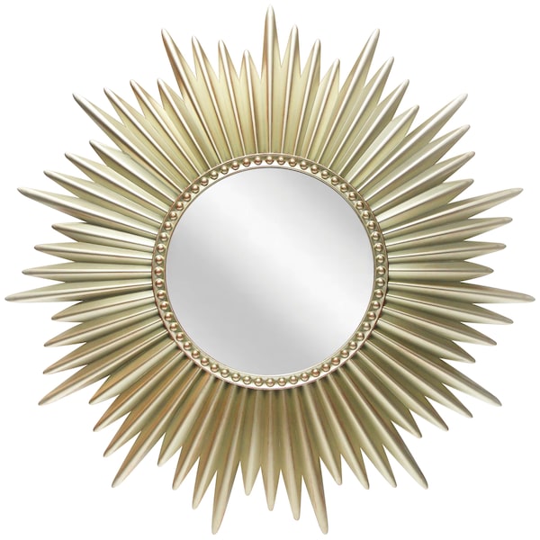 Infinity Instruments Sunburst Mirror - 24 in. Gold Plastic Case Sunburst Wall Mirror 20260GD-MR - main